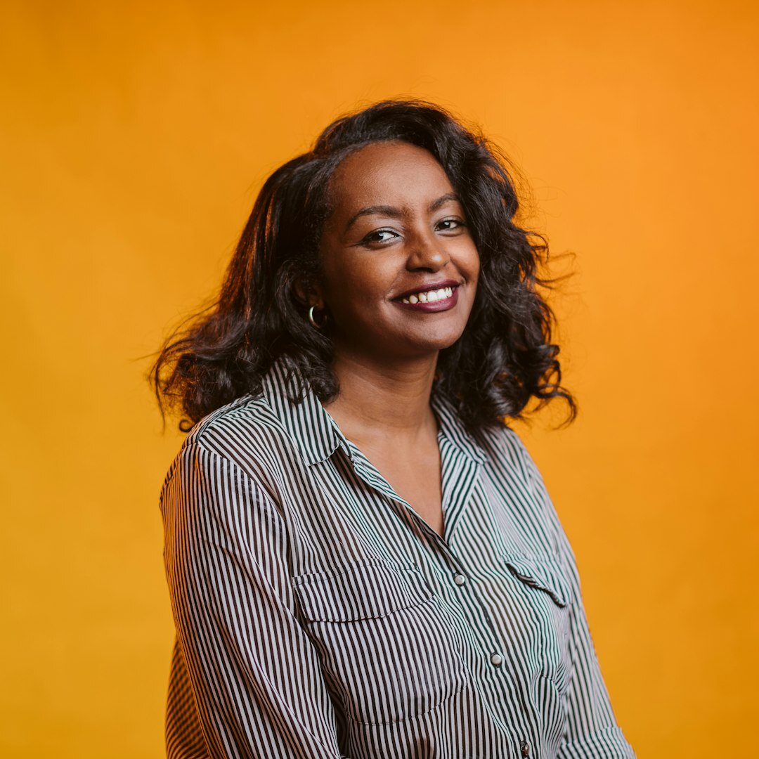 Professional young female speaker portrait